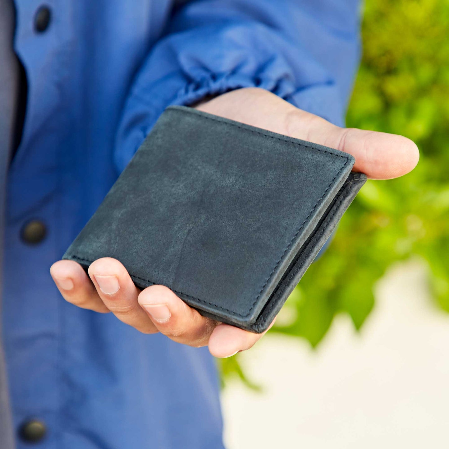 Handmade Buffalo Leather Wallet: Brown
