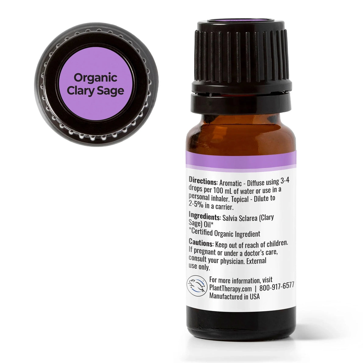 USDA organic clary sage essential oil 10 ml