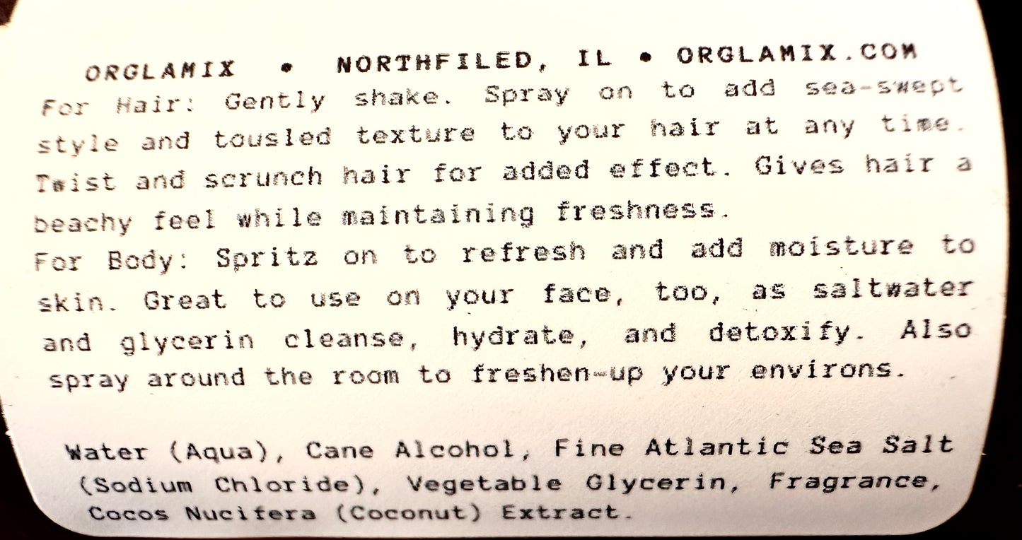 Orglamix Beach Waves hair texturizing spray
