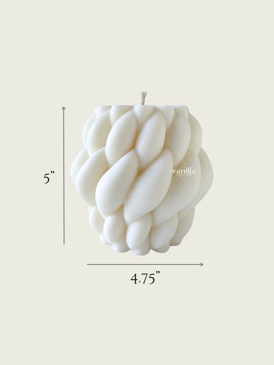 Sophie Braided Sculptural Candle: Floral