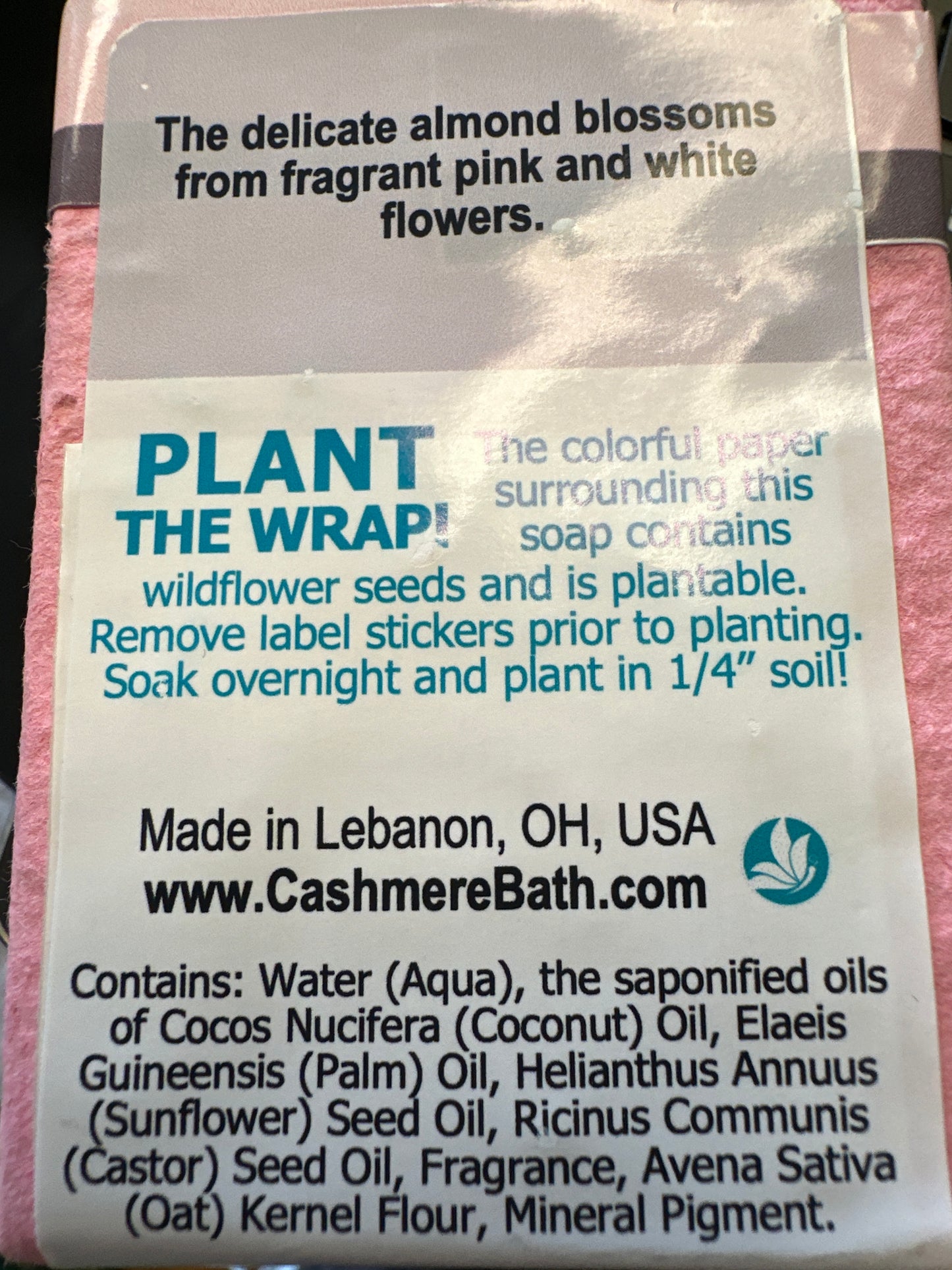 Handmade bar soap Almond Blossom