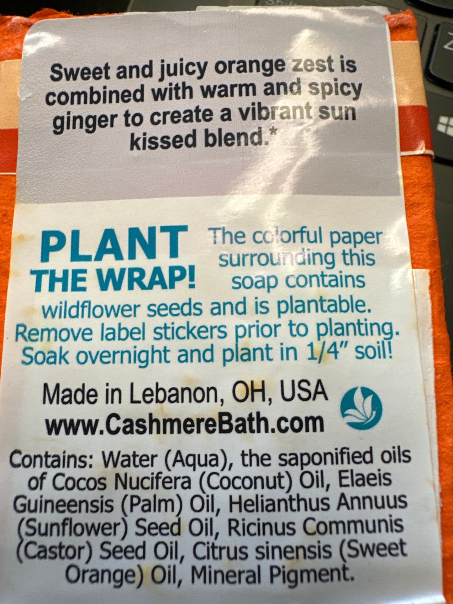 Handmade bar soap Sweet Orange
