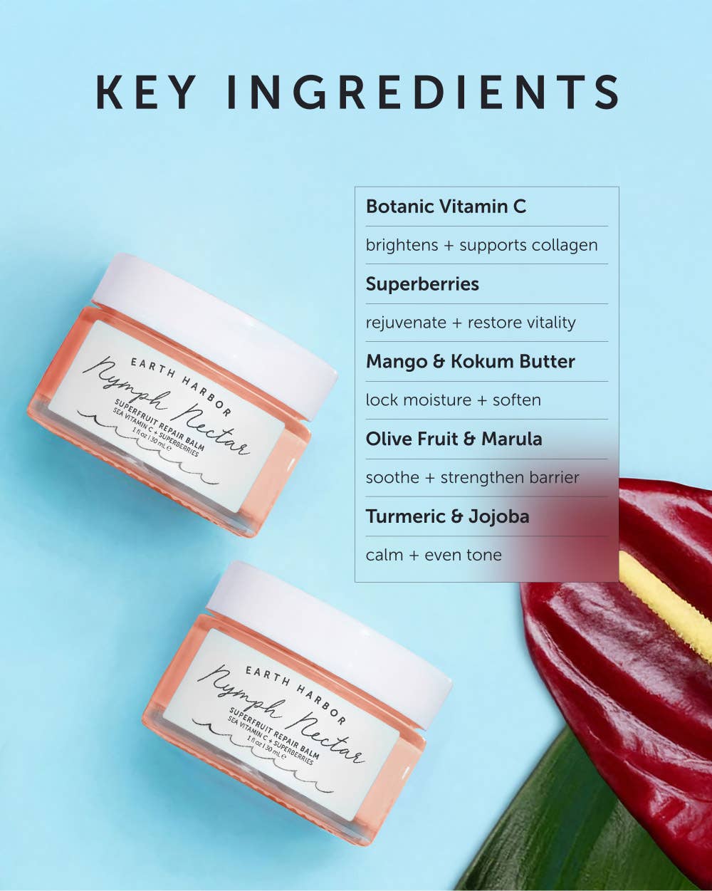 NYMPH NECTAR Superfruit Repair Balm: Sea Vitamin C: 1 oz