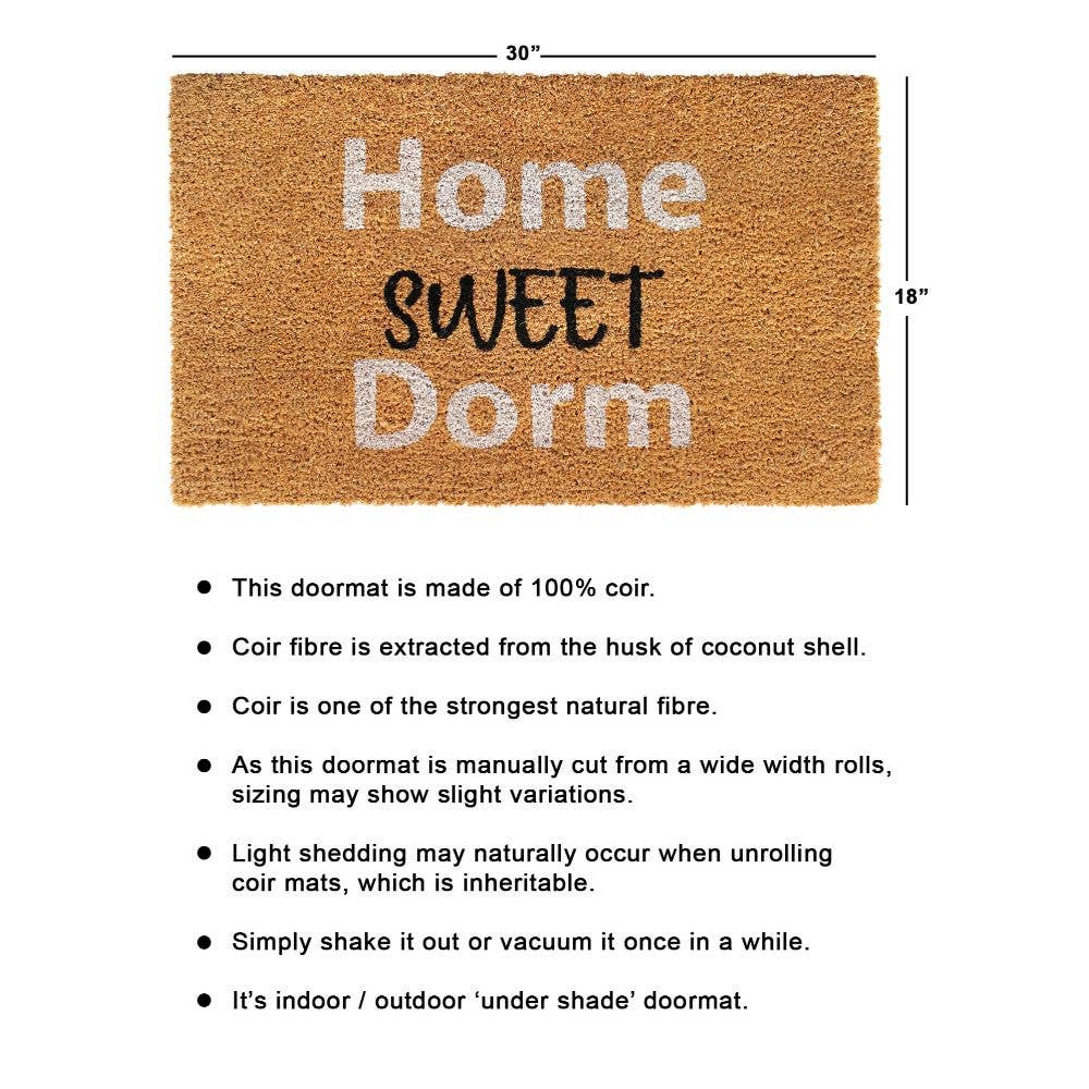 RugSmith Natural Machine Tufted Home Sweet Dorm, 18" x 30"