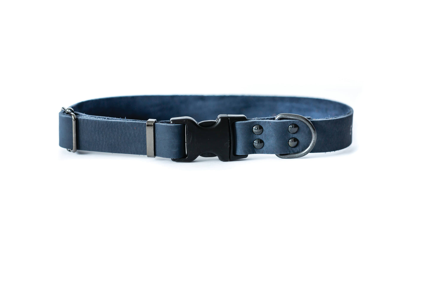 Sport Style Soft Leather Euro Dog Collar: Soft Bark Brown / XL 1" Wide 16"-26" Range
