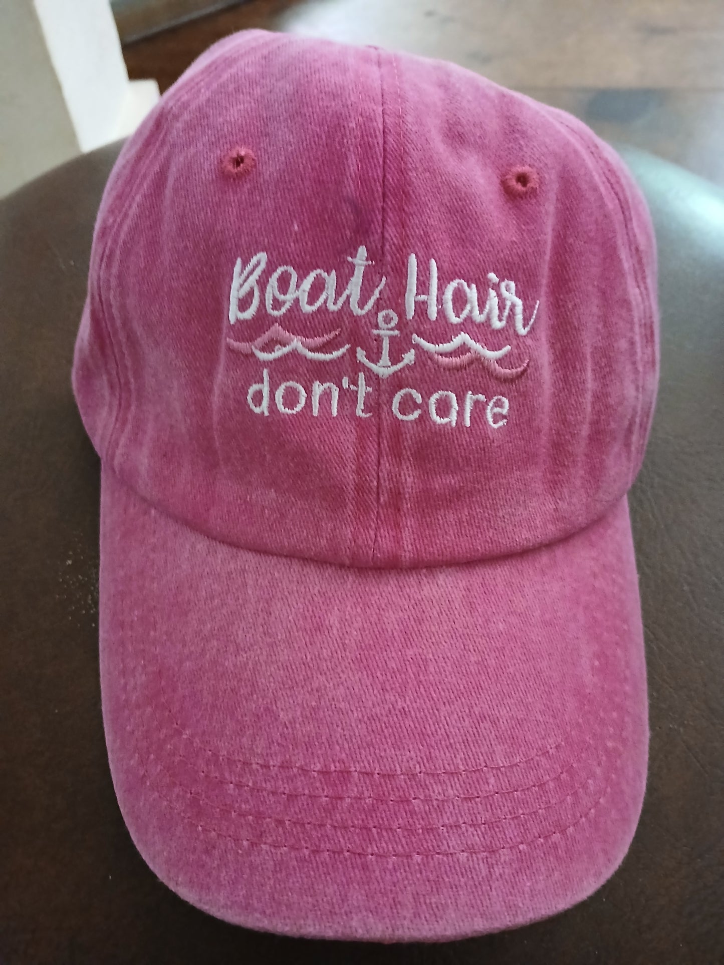 Baseball cap boat hair