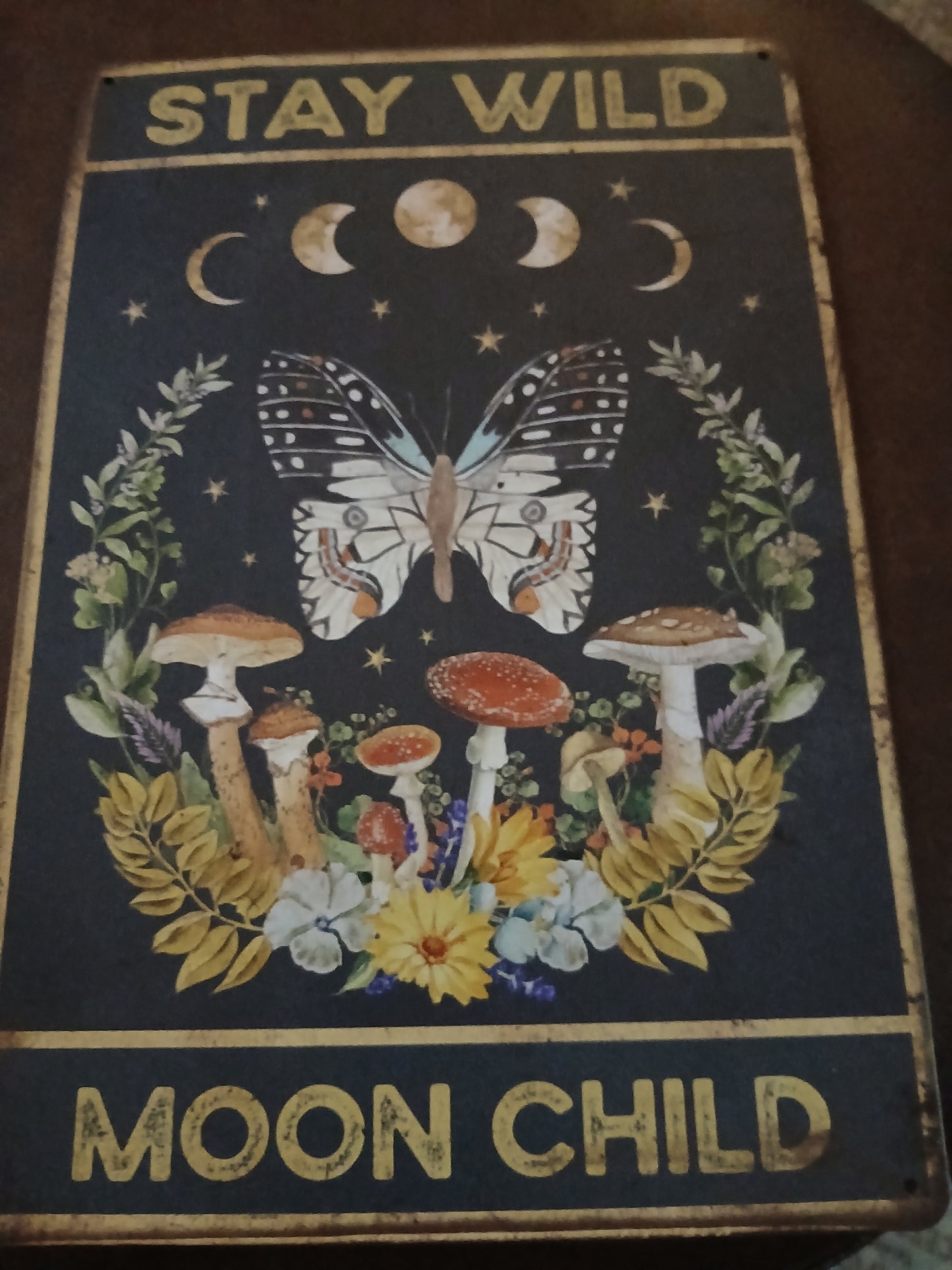Stay Wild Moon Child tin sign