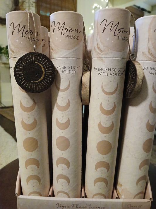Moon Phase Incense w/incense holder