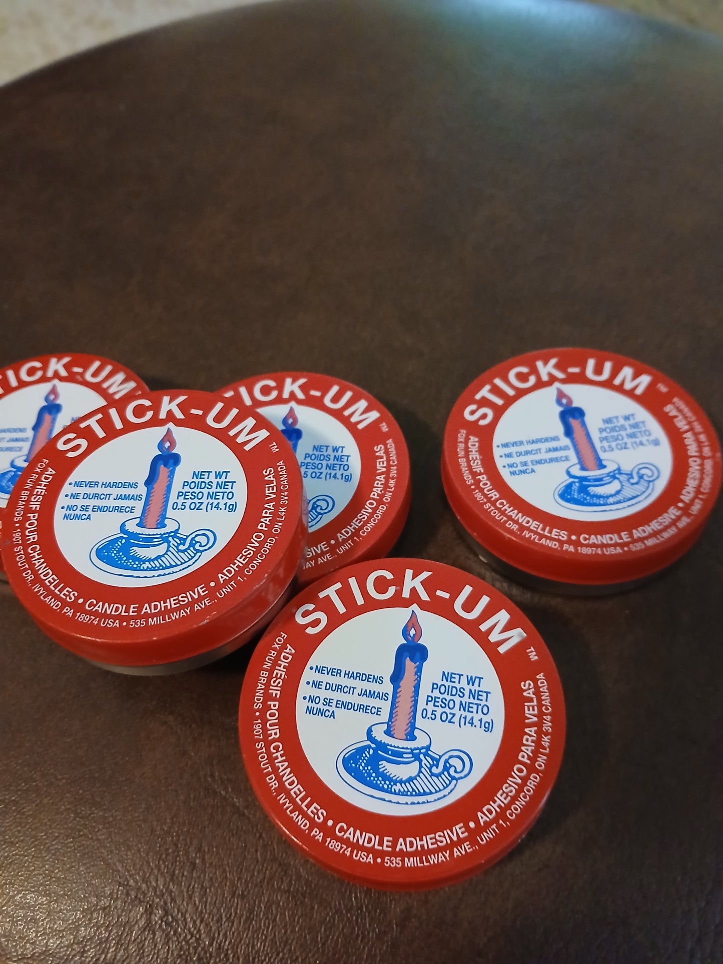 Stick-um candle adhesive