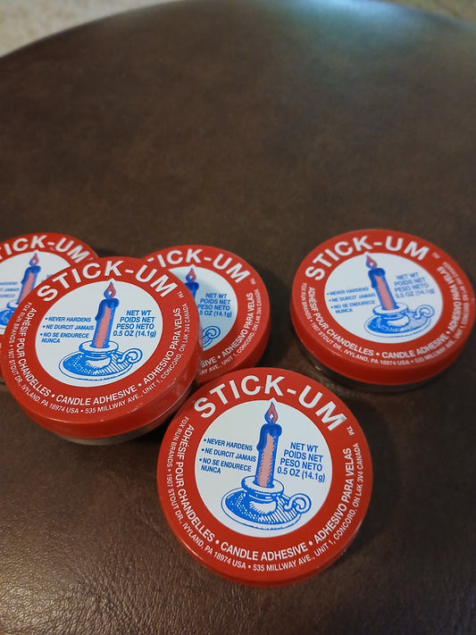 Stick-um candle adhesive