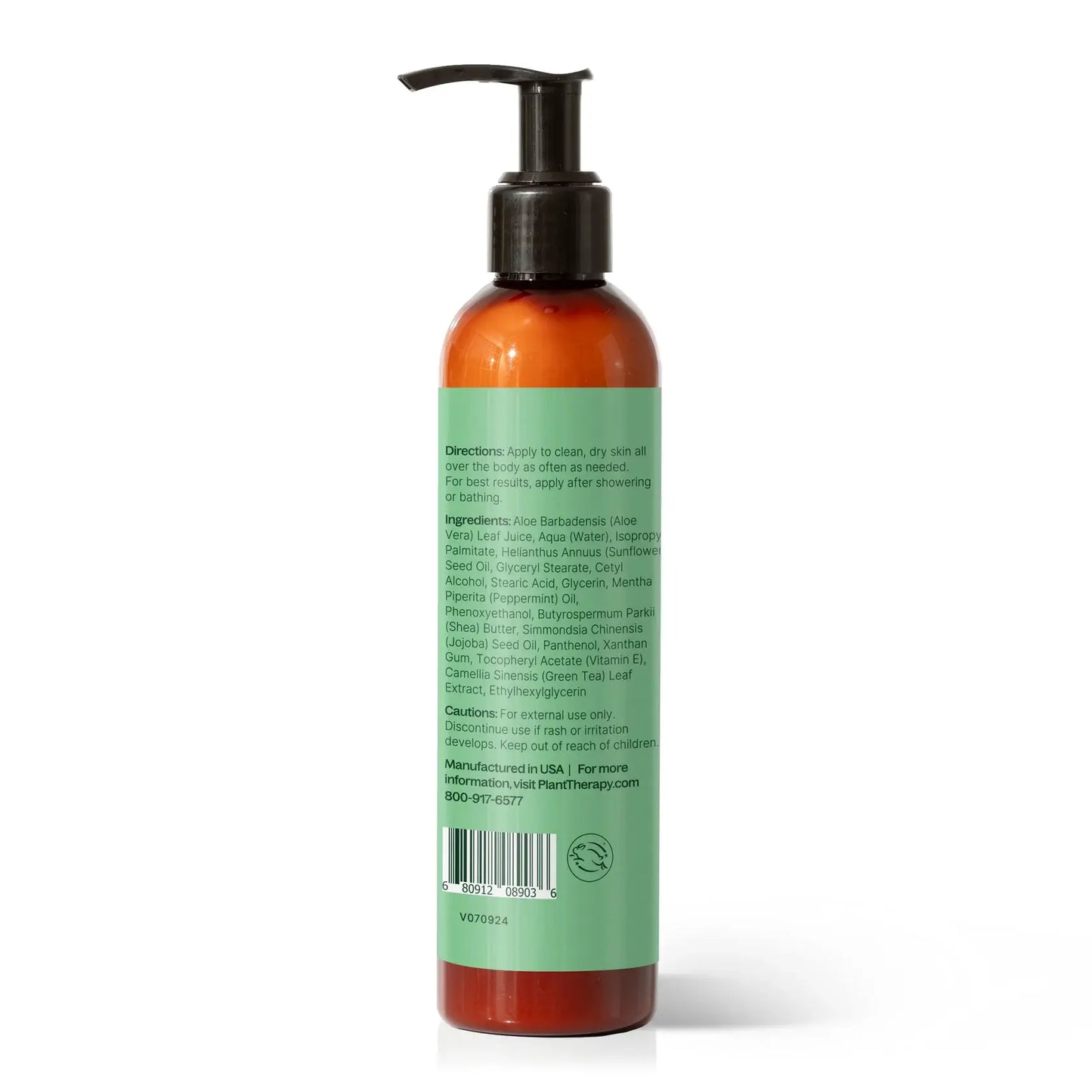 Peppermint Body Lotion with Aloe and Shea 8oz