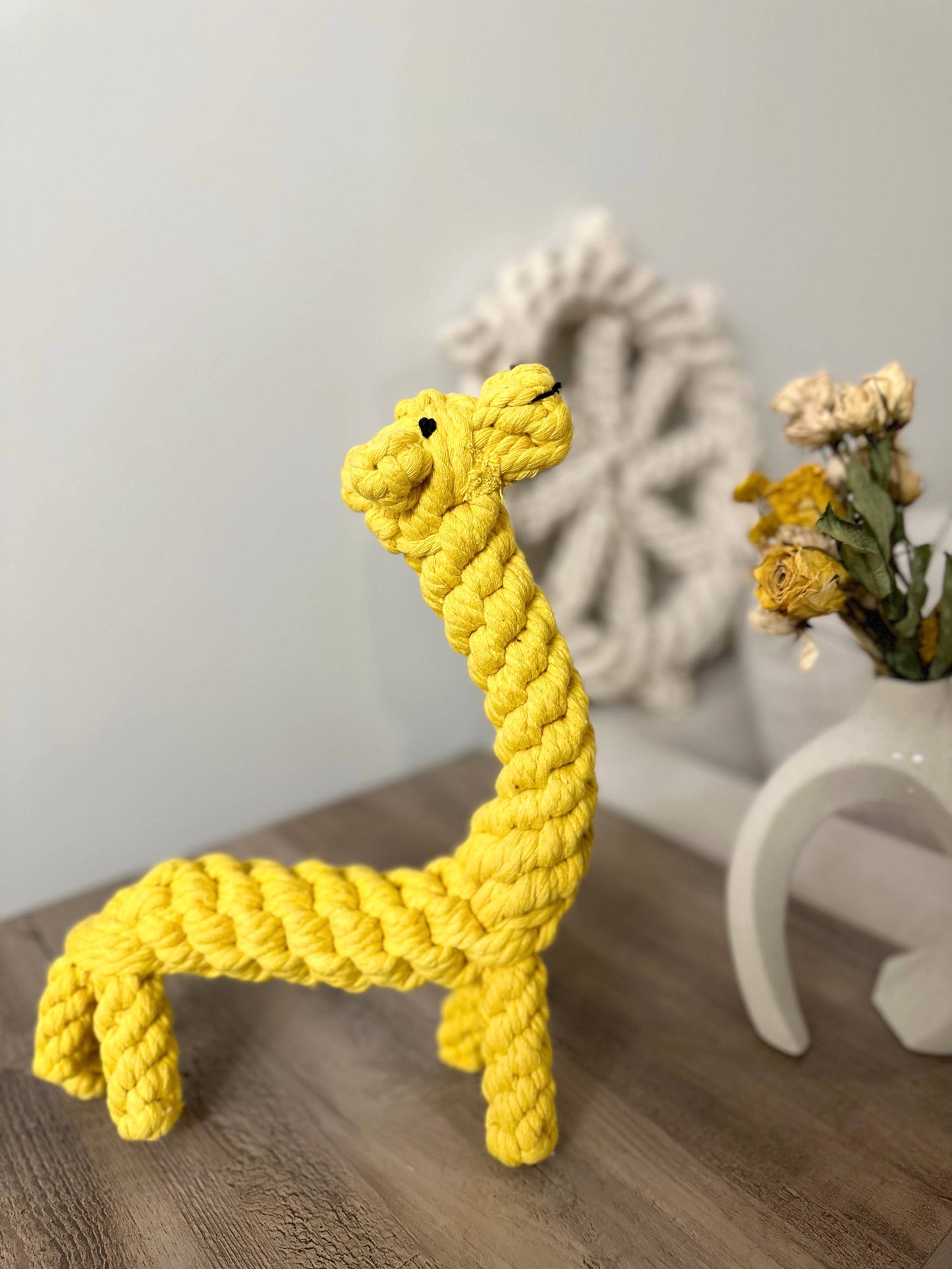Handmade Sustainable Jumbo Giraffe Dog Rope Toys