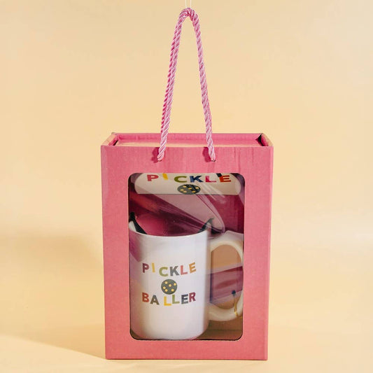 Pickle Baller 15Oz Mug With Matching Coaster Gift Set: WHITE