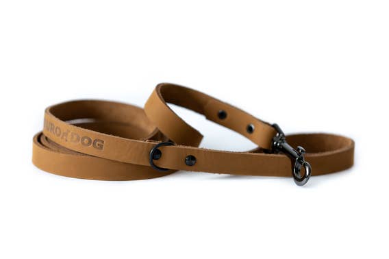 Sport Style Euro Dog Lead: Bark Brown / Large 3/4" Wide 6' Long