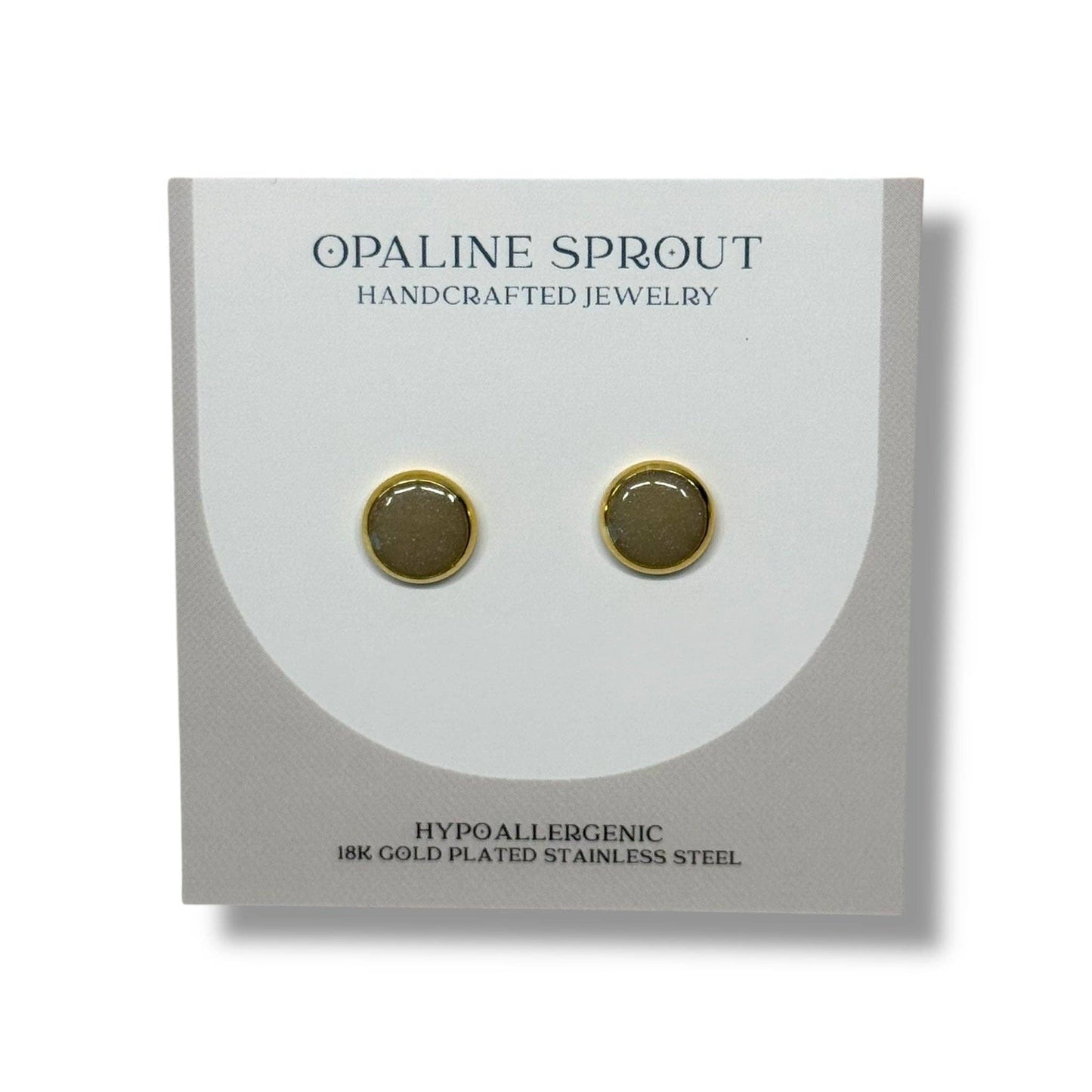 The Dot Studs – Khaki · Autumn Collection · Medium