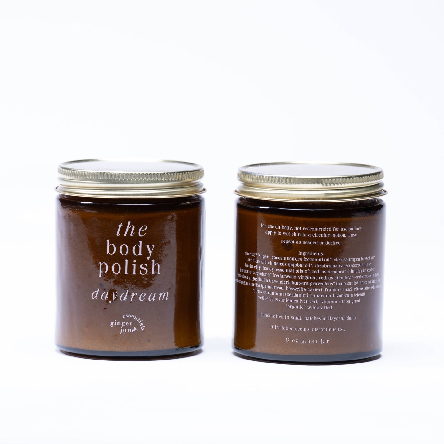 THE body polish • 100% natural, nothing synthetic • 6 oz glass jar