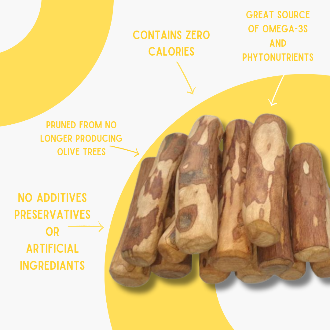 NEW Olive Wood chews! 100% natural chews from repurposed oli: Single Pack / Large