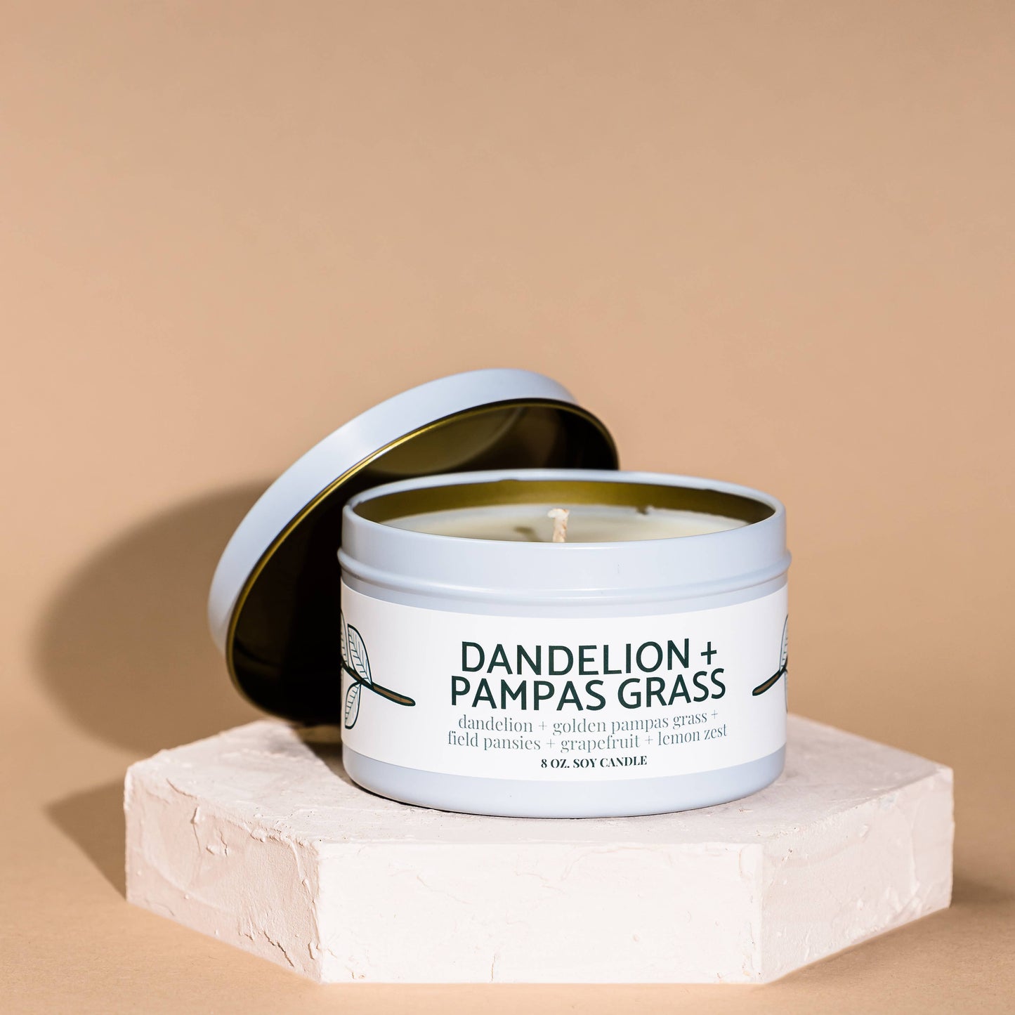 Quick Order: Matte White Candle Tins: Winterberry + Evergreen
