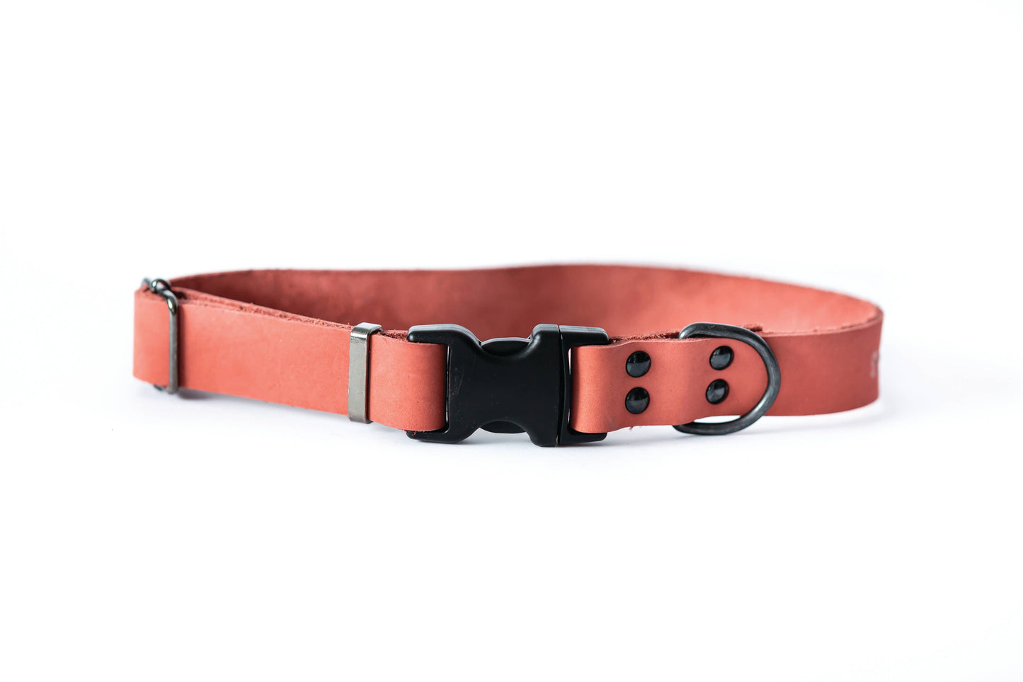 Sport Style Soft Leather Euro Dog Collar: Soft Bark Brown / S 5/8" Wide 10"-15" Range