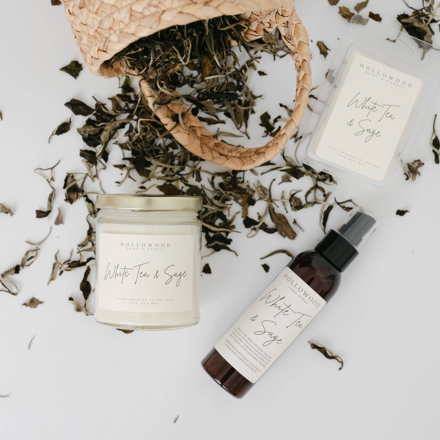 WHITE TEA & SAGE | SPRING | 8 OZ CANDLE: 8 Oz