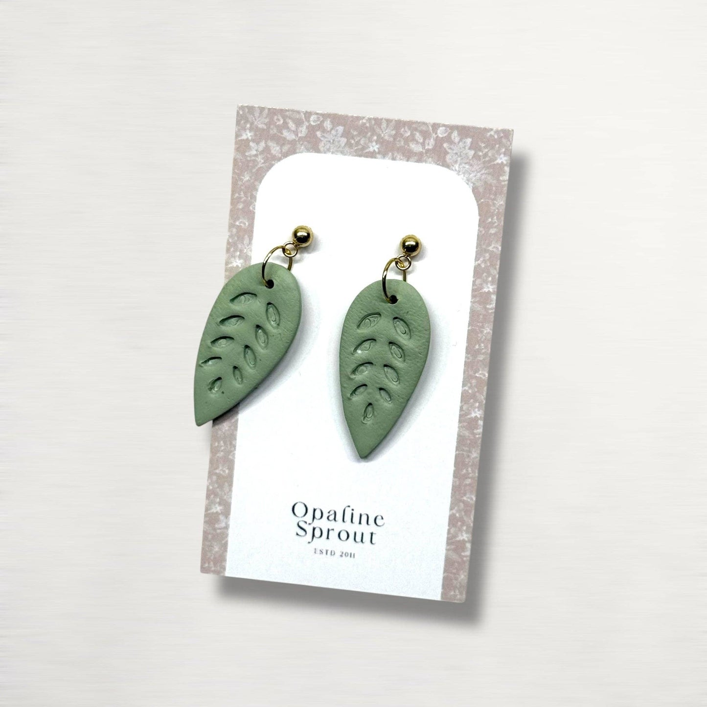 The Leaf Drop Earrings – Prickly Pear · Garden Collection