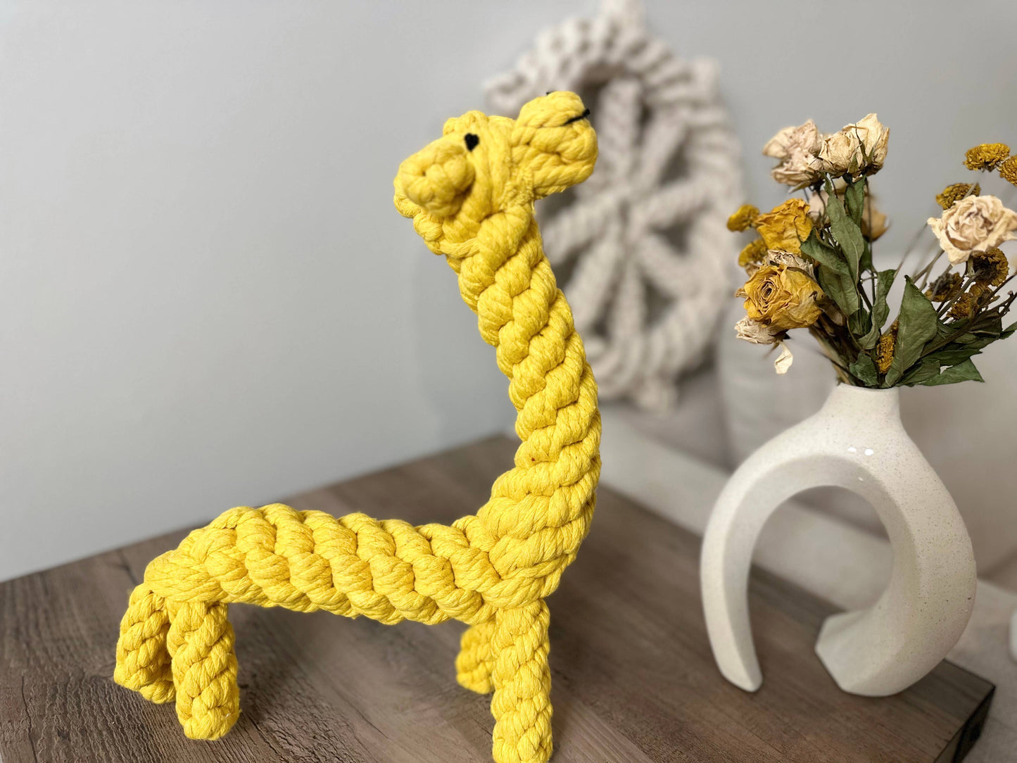 Handmade Sustainable Jumbo Giraffe Dog Rope Toys