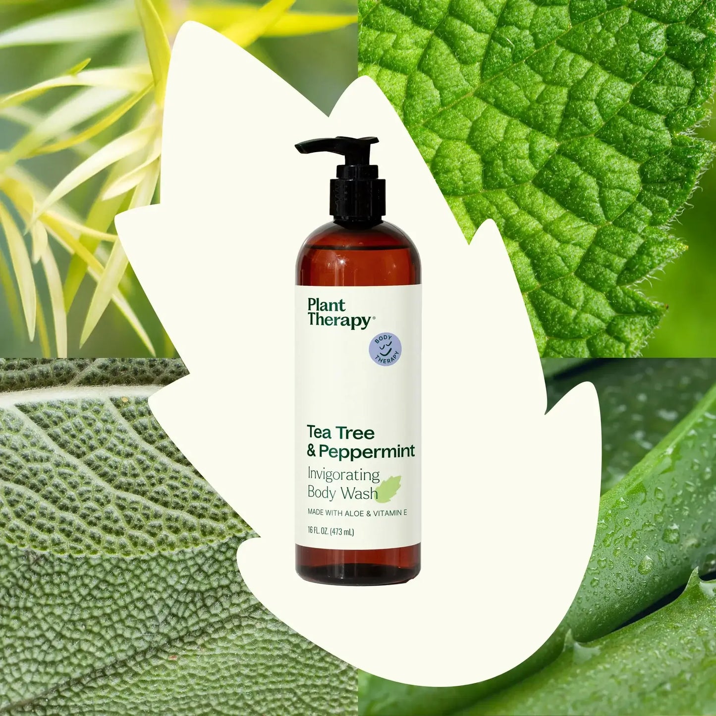 Tea Tree and Peppermint Natural Body Wash 16 oz