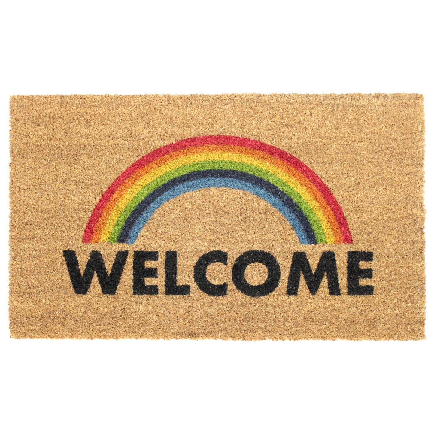 RugSmith Multi Tufted Welcome Rainbow Doormat, 18" x 30"