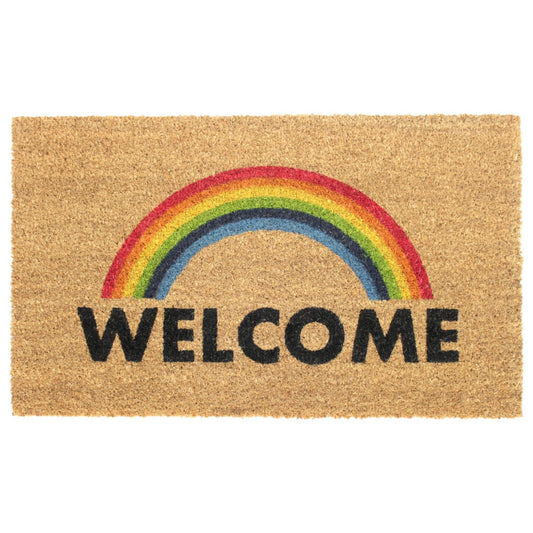 RugSmith Multi Tufted Welcome Rainbow Doormat, 18" x 30"