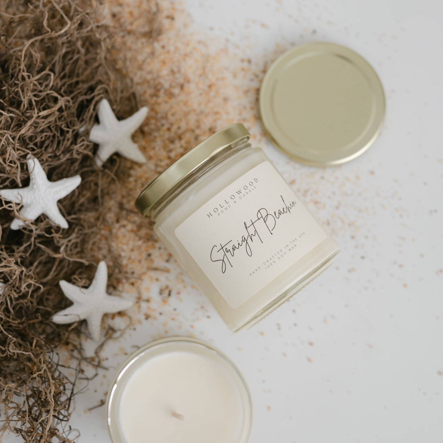 STRAIGHT BEACHIN | SUMMER | 8 OZ SOY CANDLE: 8 Oz