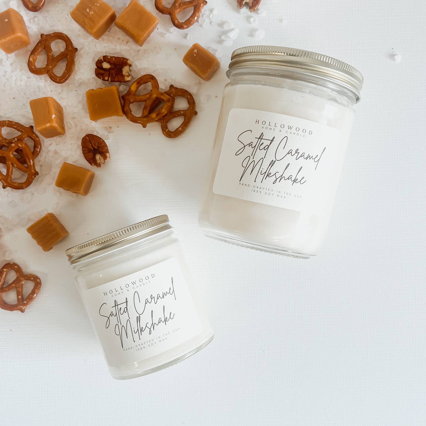 SALTED CARAMEL MILKSHAKE | FALL CANDLE |100% SOY WAX | 13 OZ