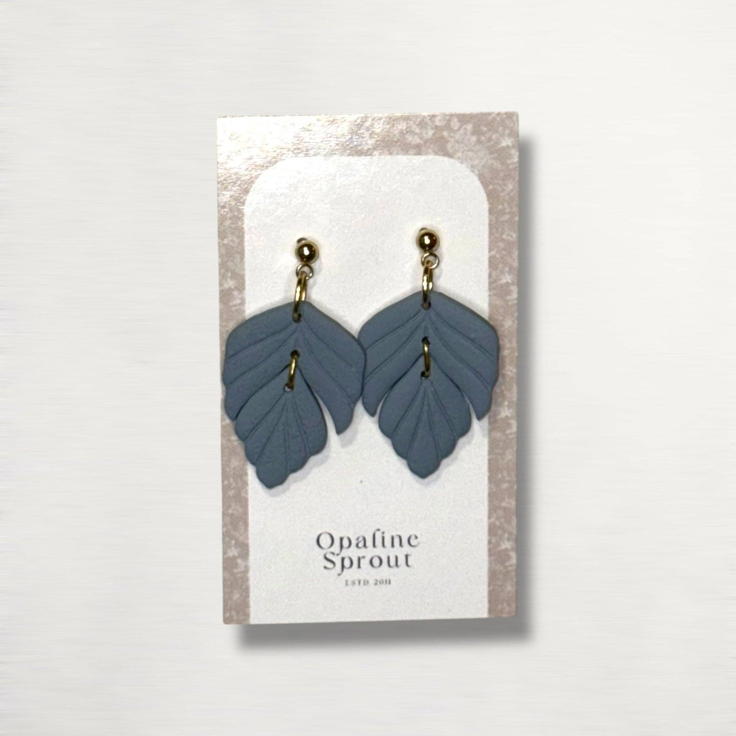 The Driftleaf Drop Earrings – Slate Blue · Water Collection