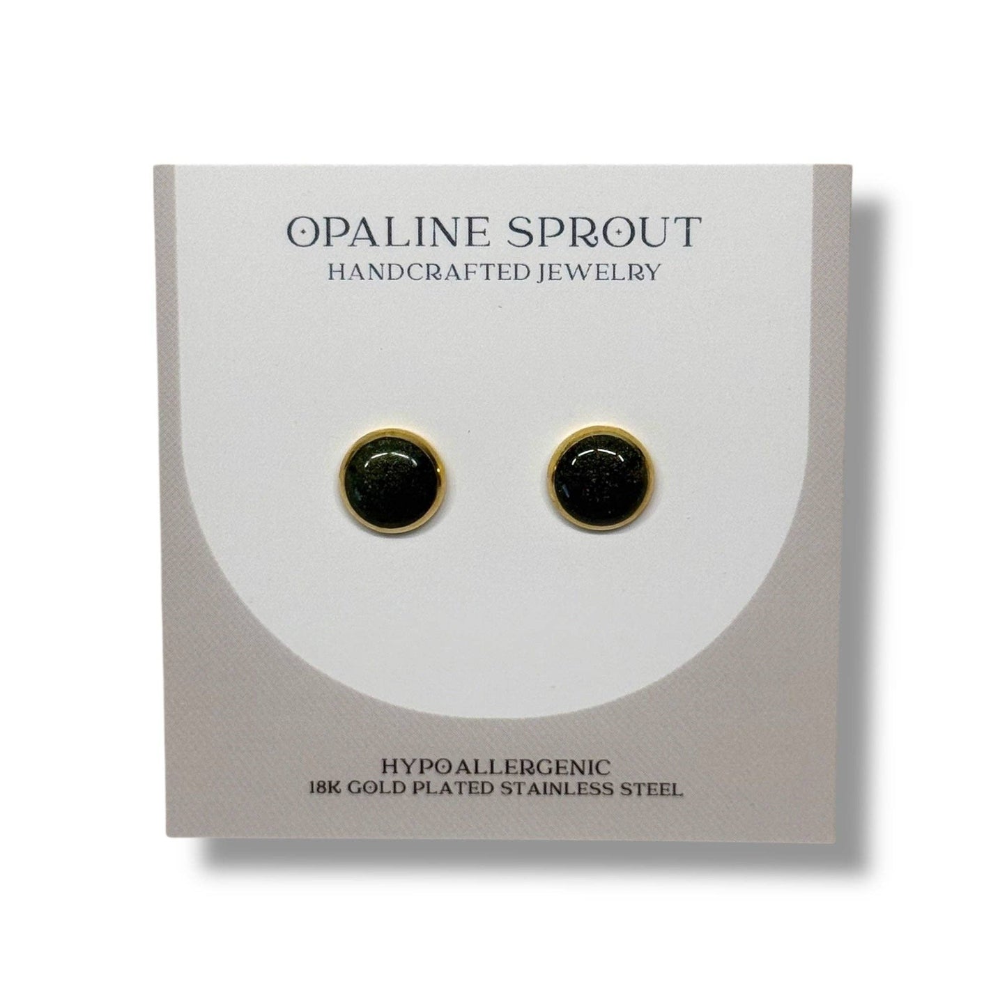 The Dot Studs – Deep Emerald · Autumn Collection · Medium