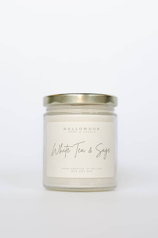 WHITE TEA & SAGE | SPRING | 8 OZ CANDLE: 8 Oz