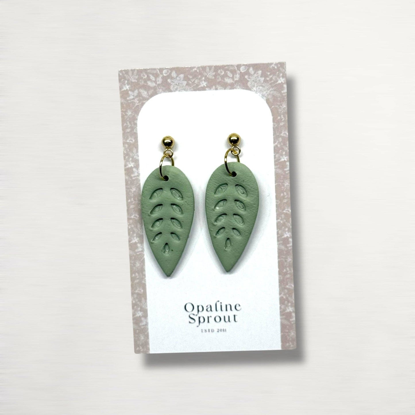 The Leaf Drop Earrings – Prickly Pear · Garden Collection