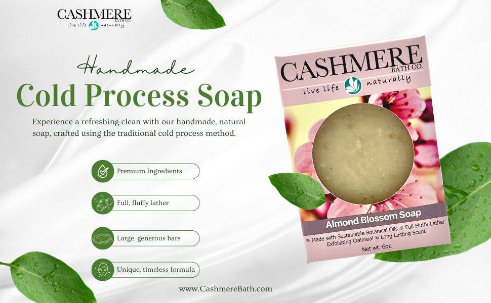 Gift Boxed Handmade Soap - Cashmere Bath Co: Almond Blossom
