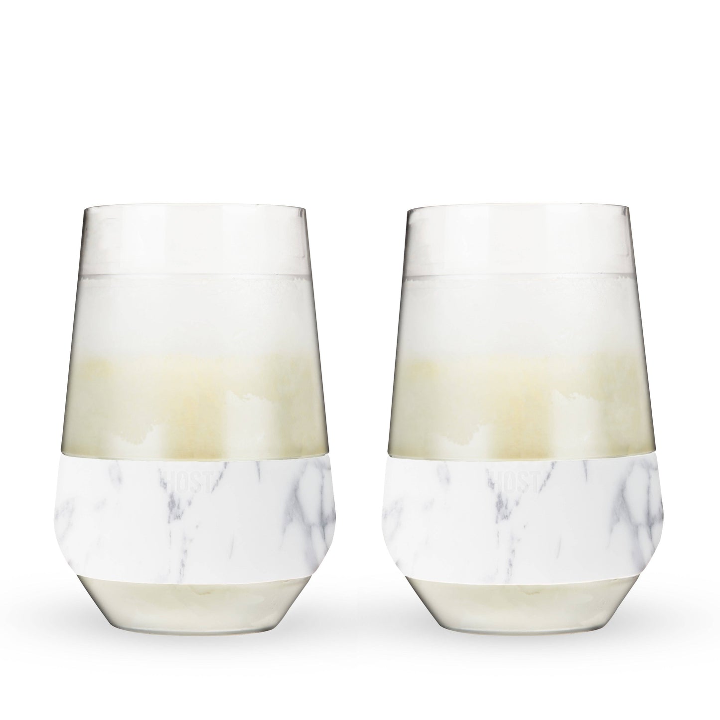 Wine FREEZE™ XL Insulated Cooling Cups - Marble - Set of 2