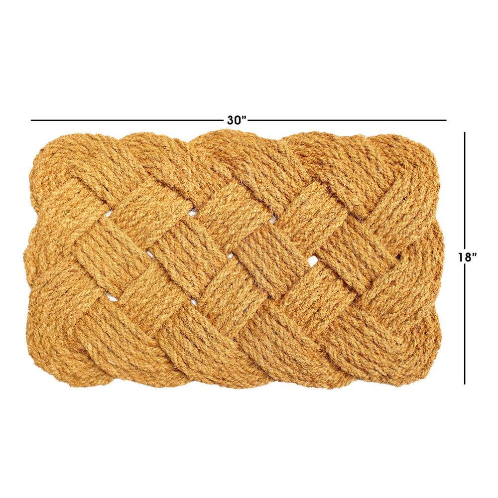 RugSmith Natural Handcrafted Coir Doormat, 18" x 30"
