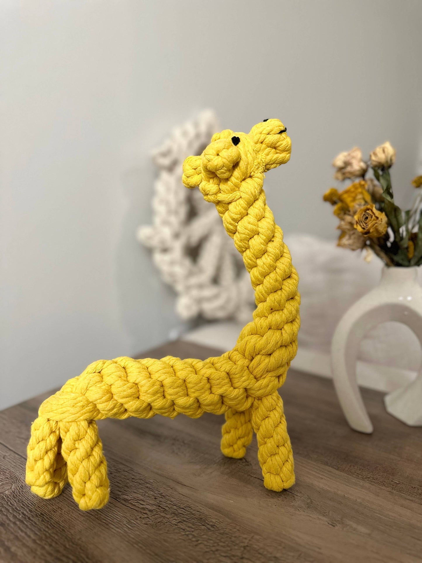 Handmade Sustainable Jumbo Giraffe Dog Rope Toys