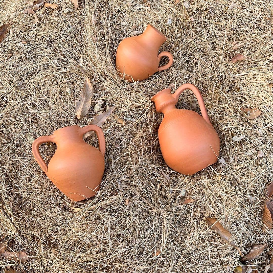 Handmade terracotta vase.