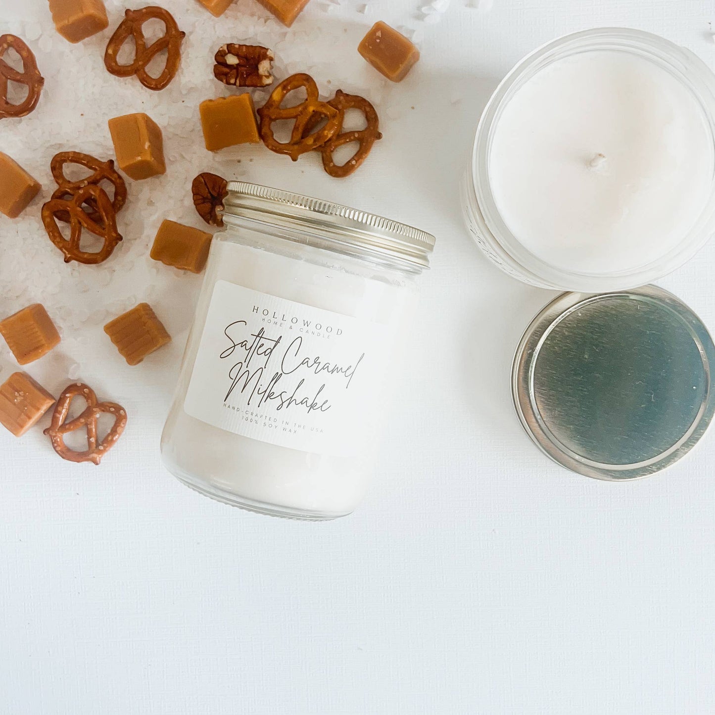 SALTED CARAMEL MILKSHAKE | FALL CANDLE |100% SOY WAX | 13 OZ