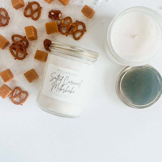 SALTED CARAMEL MILKSHAKE | FALL CANDLE |100% SOY WAX | 13 OZ