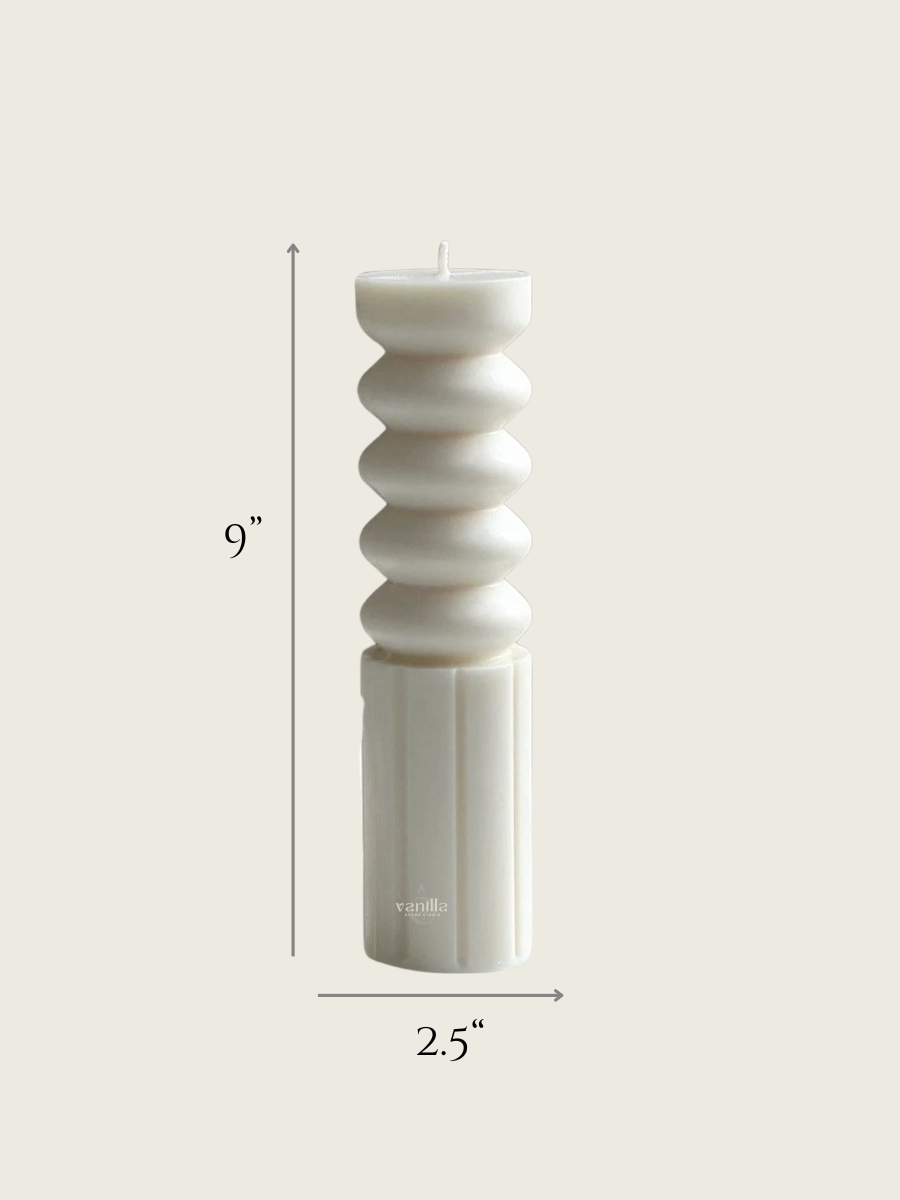 Tessa Pillar Candle: Woody