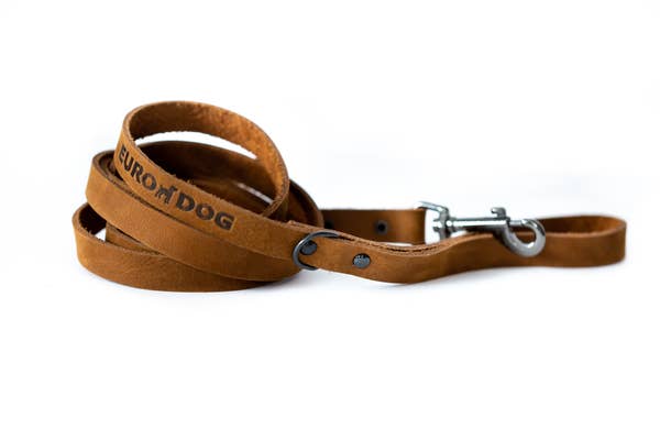 Sport Style Euro Dog Lead: Bark Brown / Large 3/4" Wide 6' Long