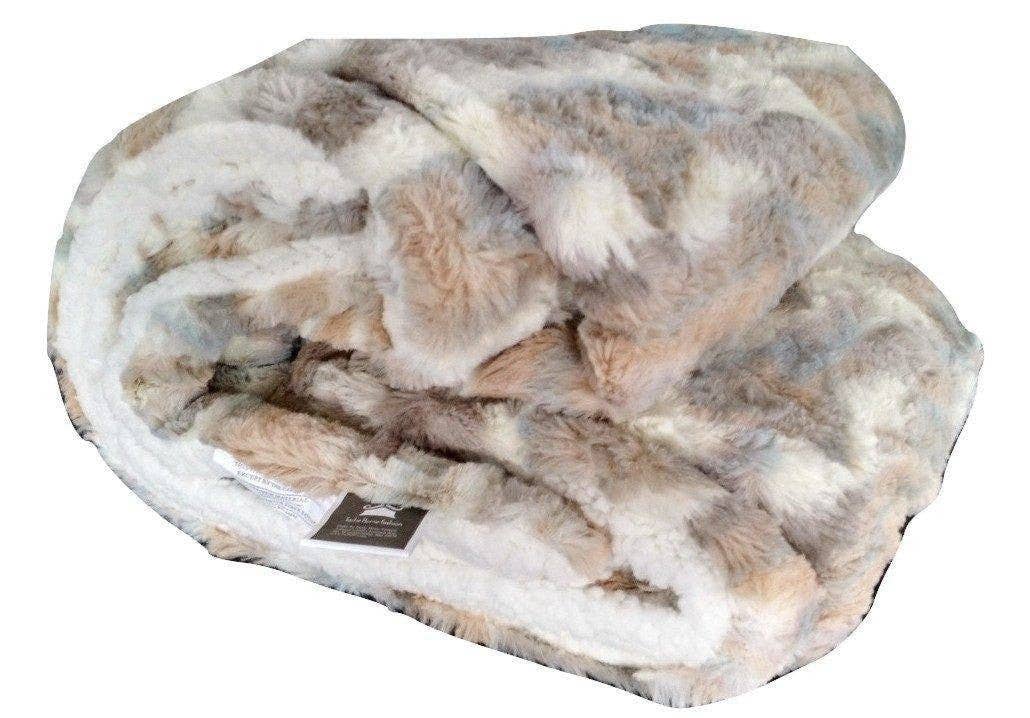 Tache Luxurious Russian Lynx Faux Fur Throw Blanket (DY12): 50 x 60
