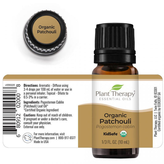 USDA organic patchouli essential oil 10ml