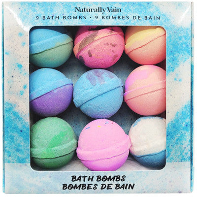 Naturally Vain 9 piece bath bomb set