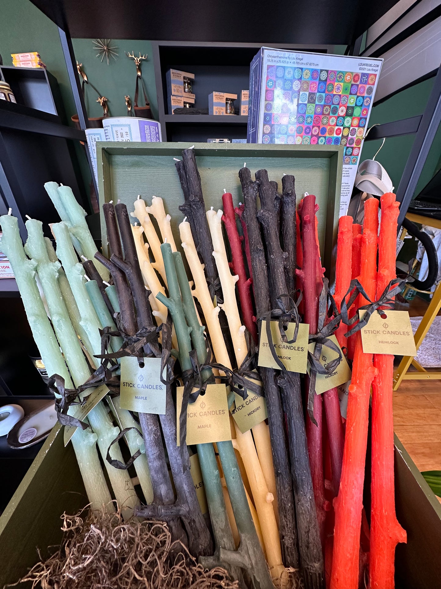 Stick Candles Maple dark choc