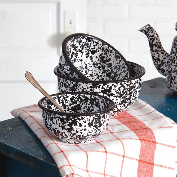 Splattered Enamel Bowls LG