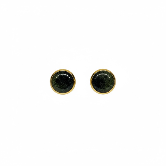 The Dot Studs – Deep Emerald · Autumn Collection · Medium